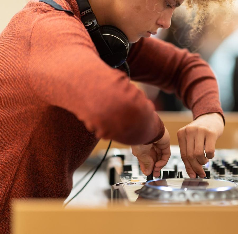 Juay Kennedy on the decks at Salvatore Ferragamo