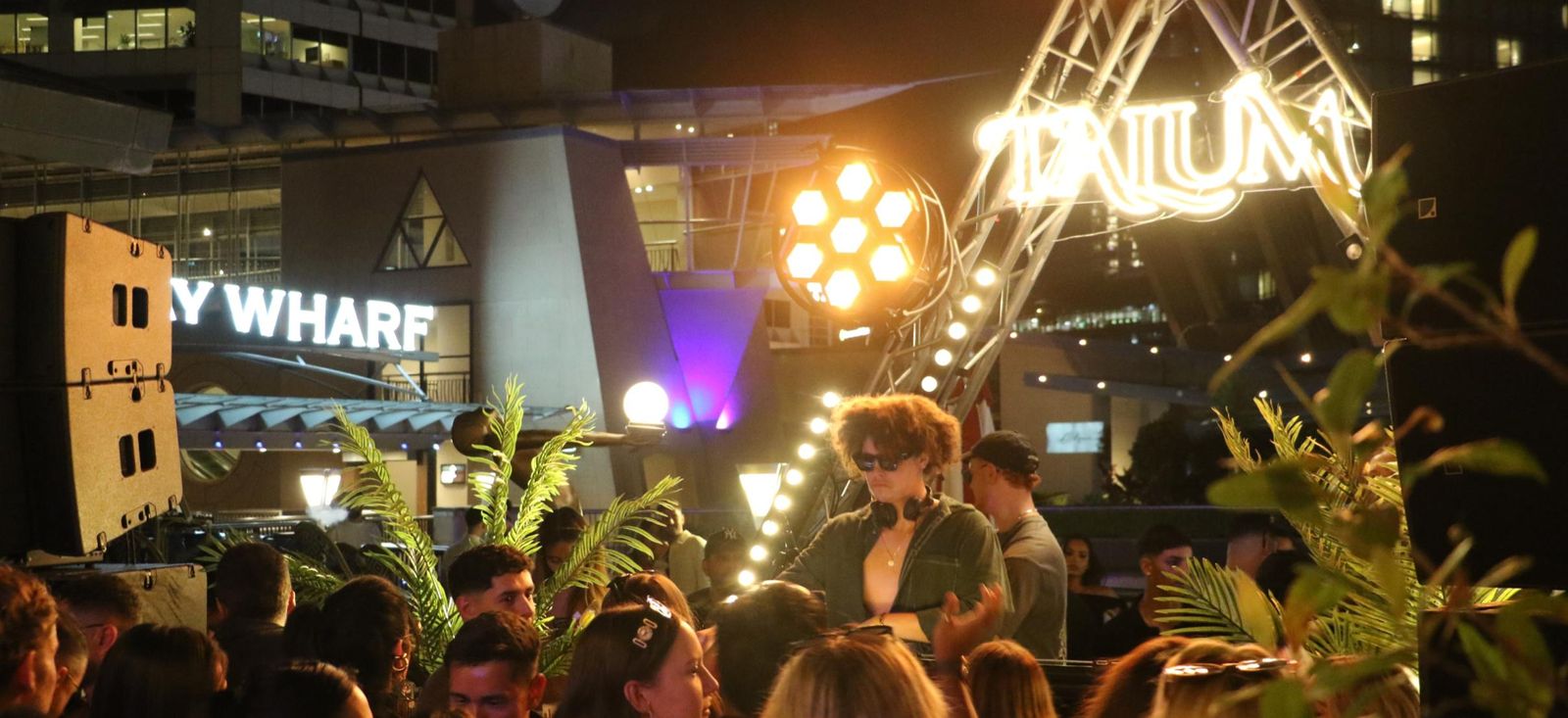 Night rooftop set at Tallum, Sydney
